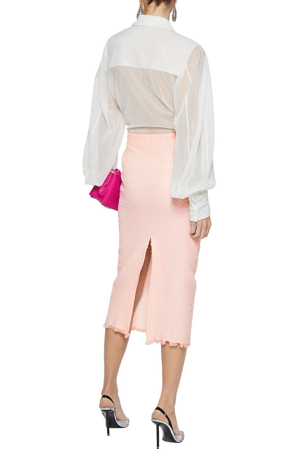PROENZA SCHOULER Cloqué-tulle pencil skirt