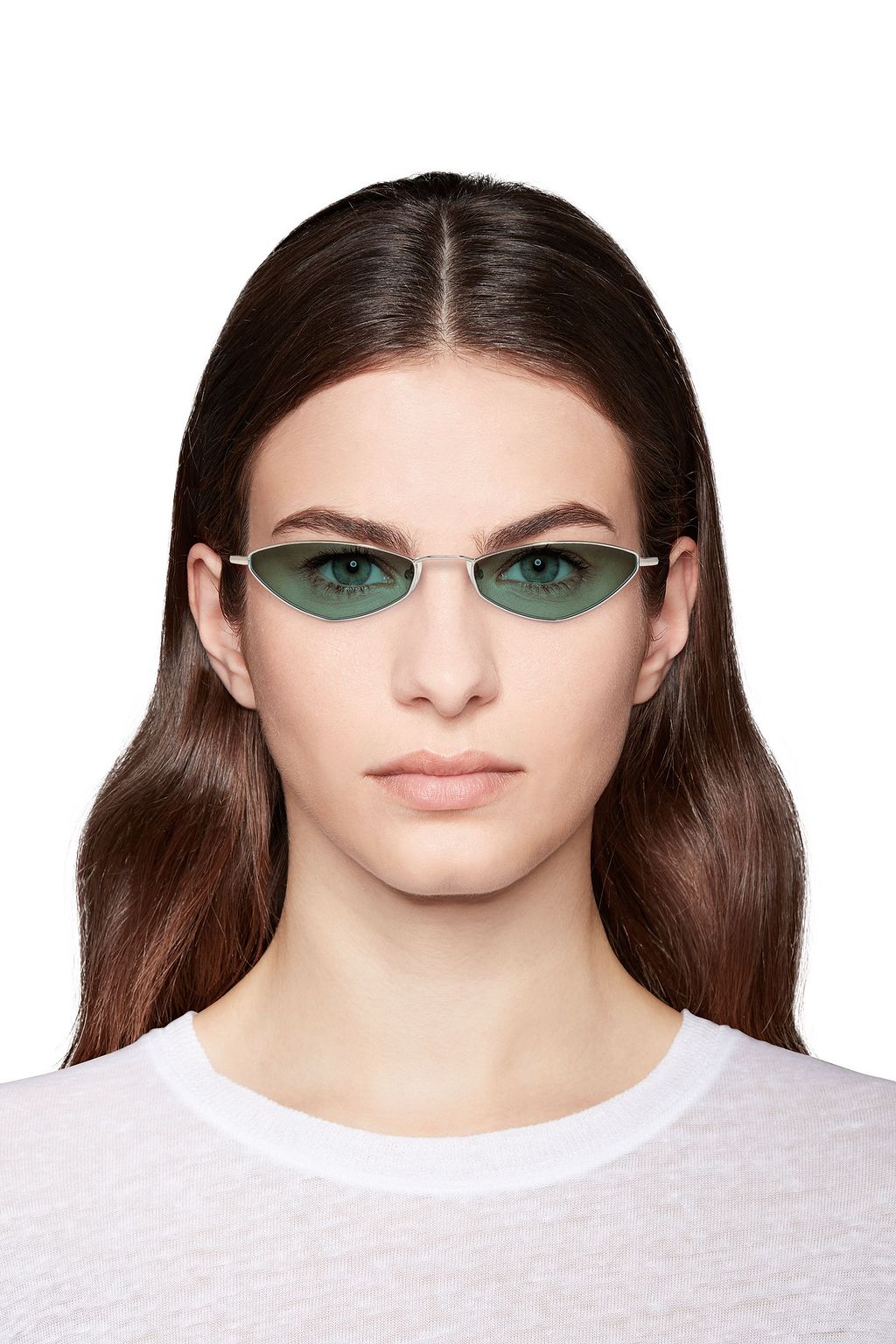 ANDY WOLF Eliza oval-frame metal sunglasses