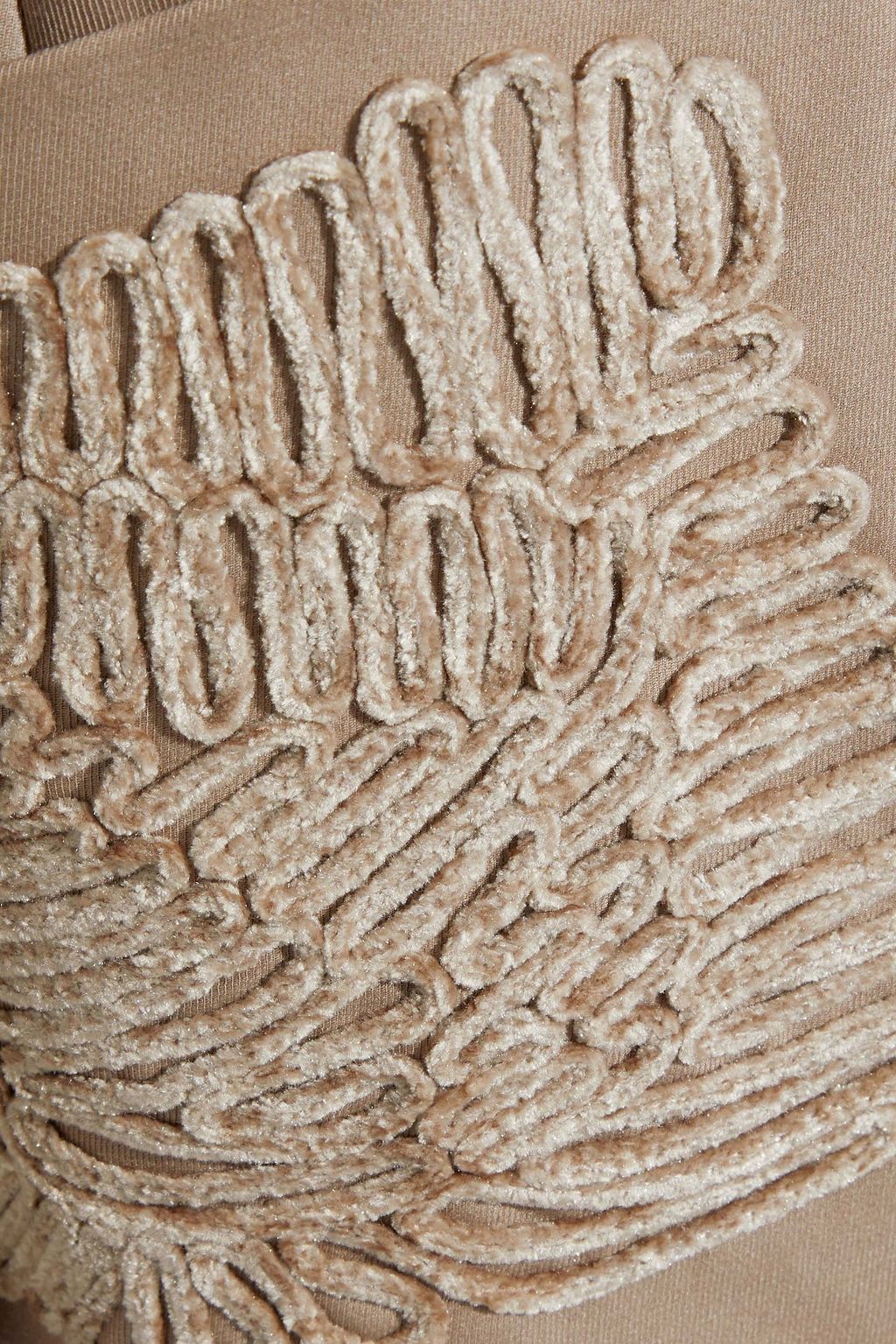 PROENZA SCHOULER Double-breasted fringed chenille-trimmed twill coat