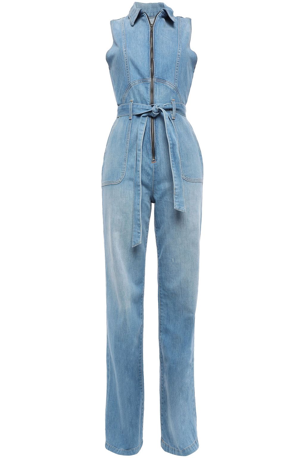 alice and olivia jumpsuit denim