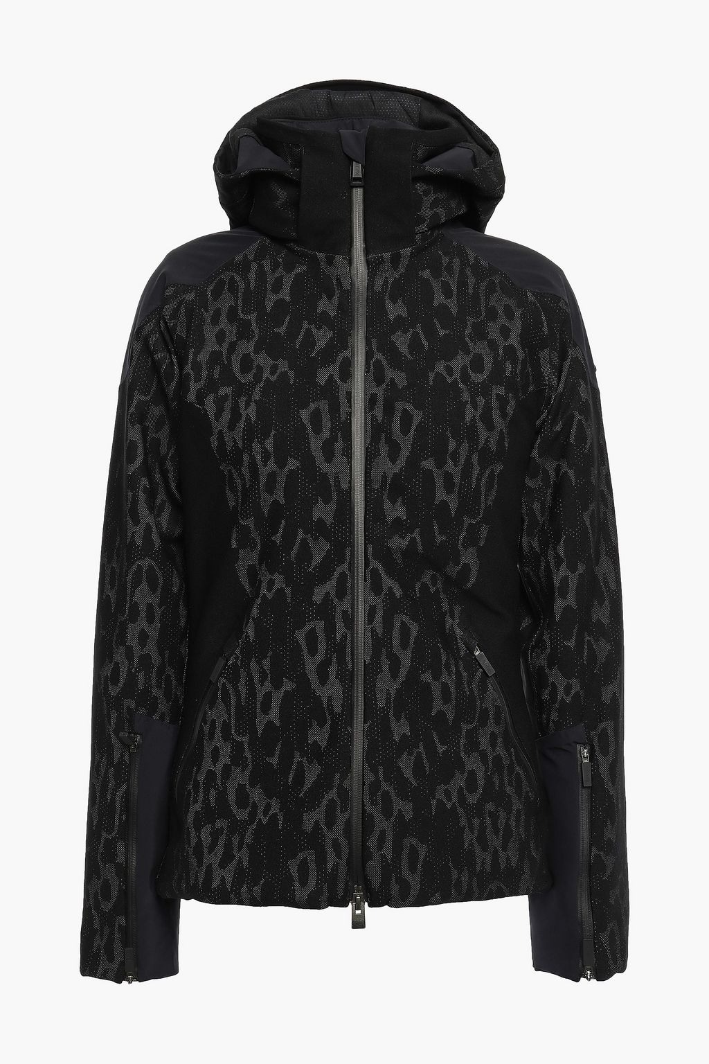 leopard ski coat