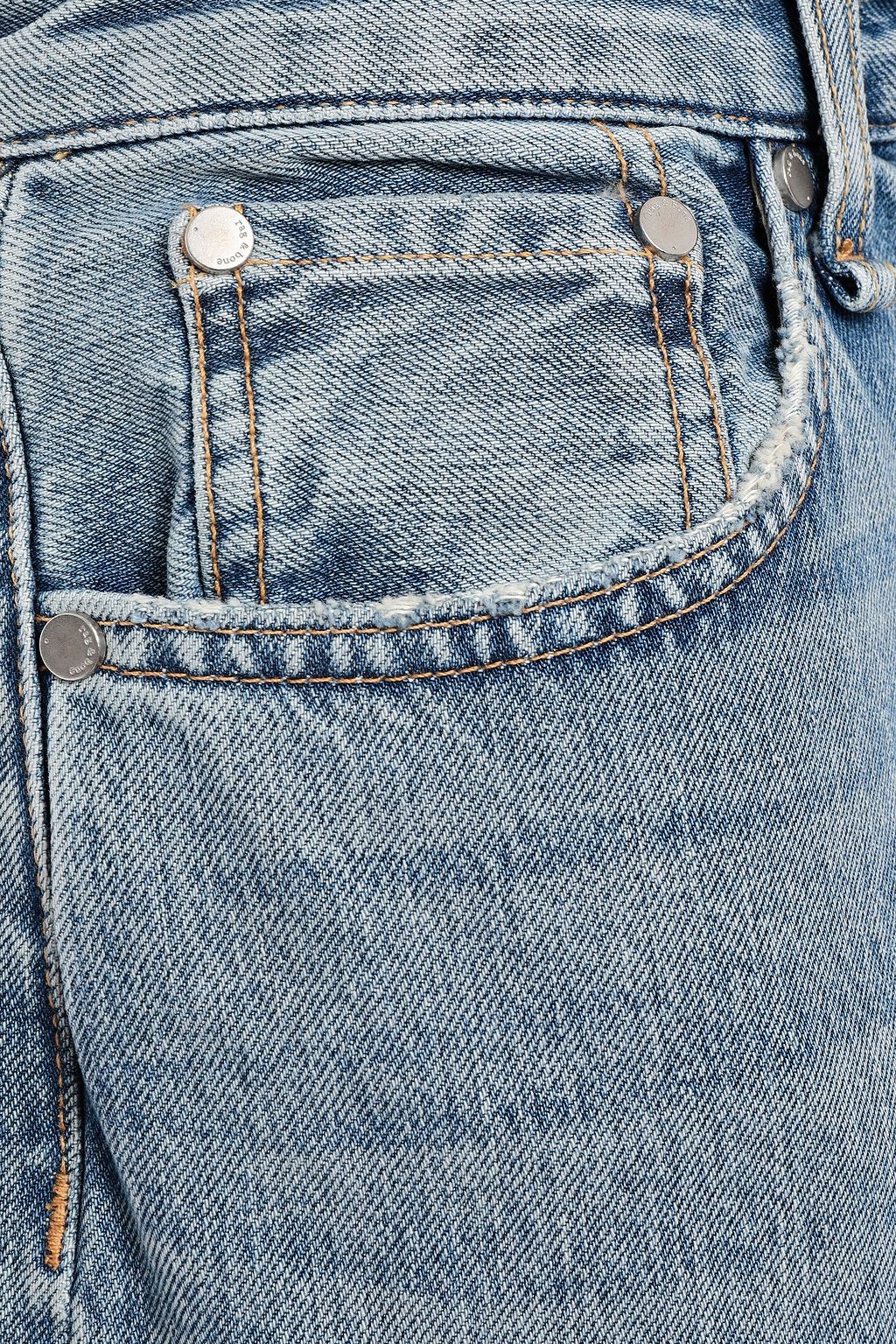RAG & BONE Ruth distressed high-rise wide-leg jeans