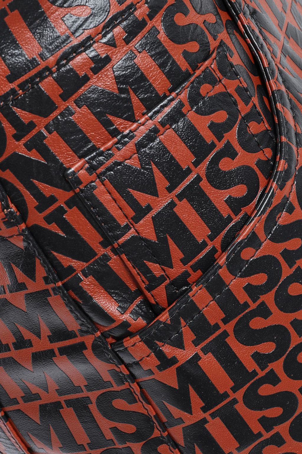 MISSONI Printed leather straight-leg pants