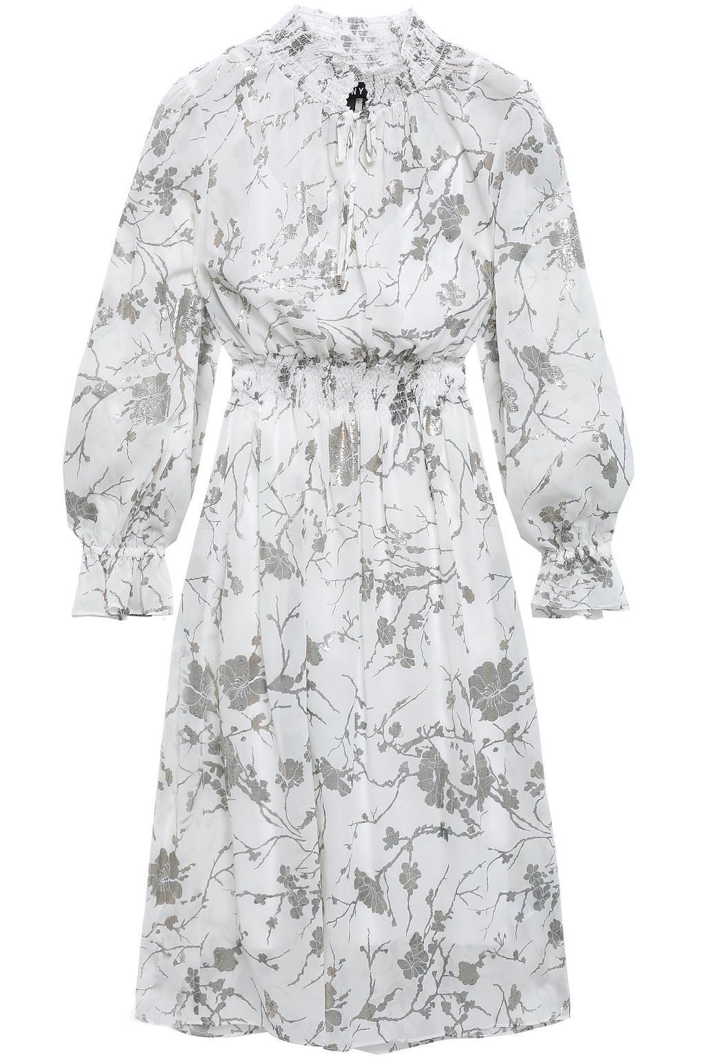 dkny white floral dress