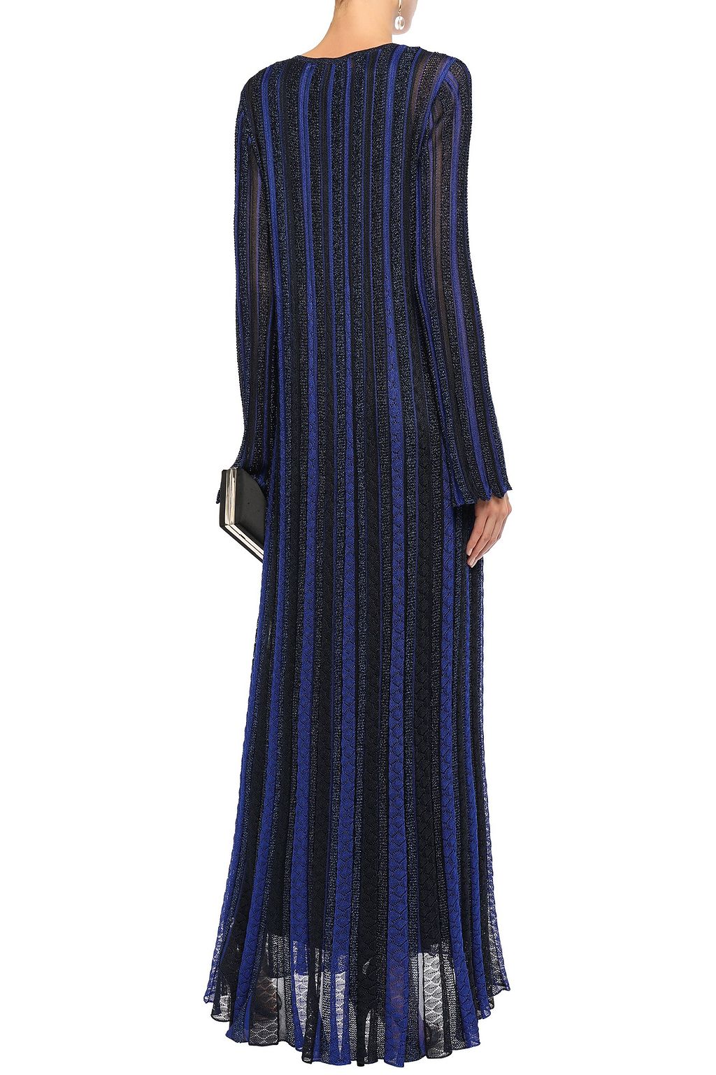 MISSONI Metallic crochet-knit maxi dress
