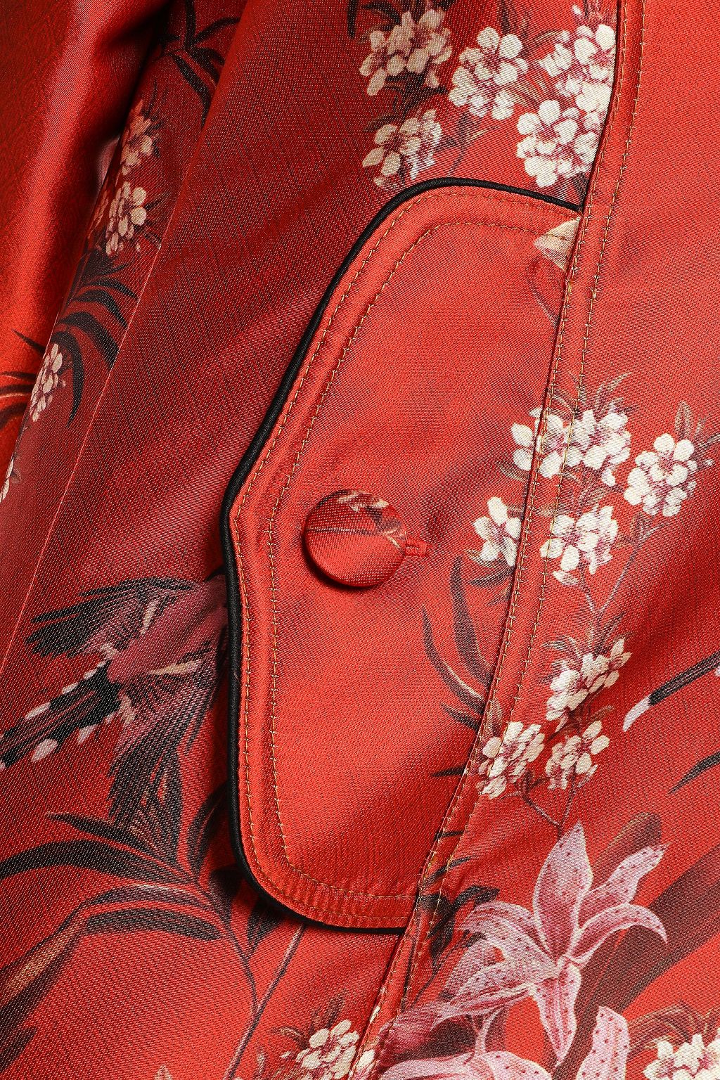 JOHANNA ORTIZ As If floral-print satin coat