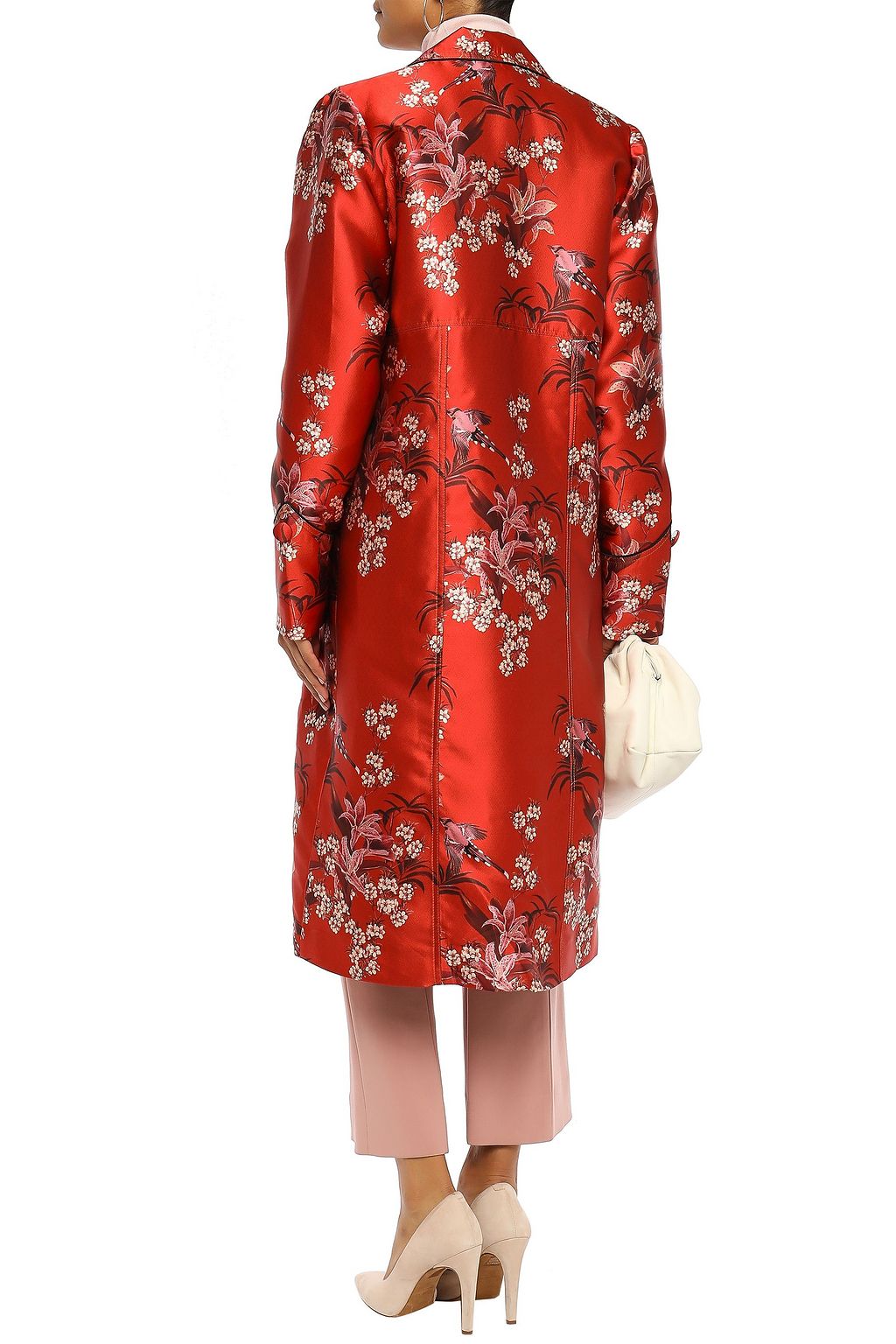 JOHANNA ORTIZ As If floral-print satin coat