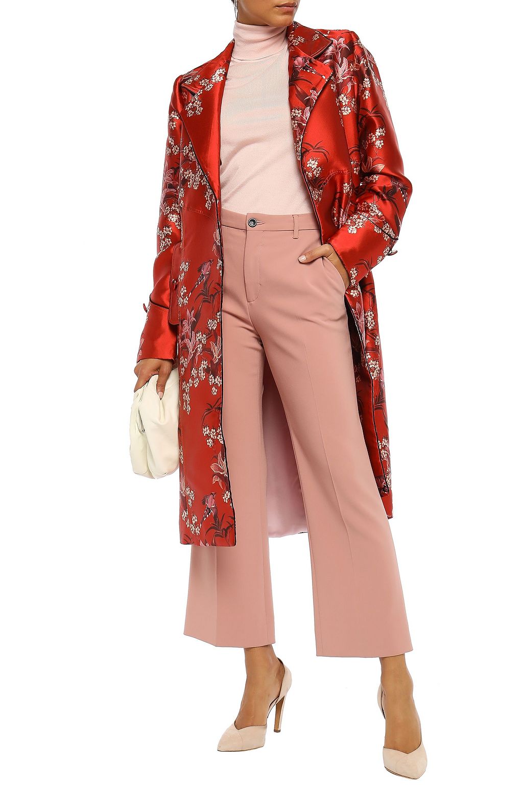 JOHANNA ORTIZ As If floral-print satin coat