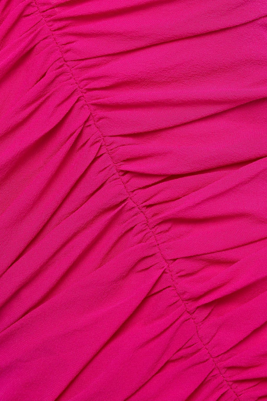GALVAN  LONDON Franzi ruched silk-blend chiffon top
