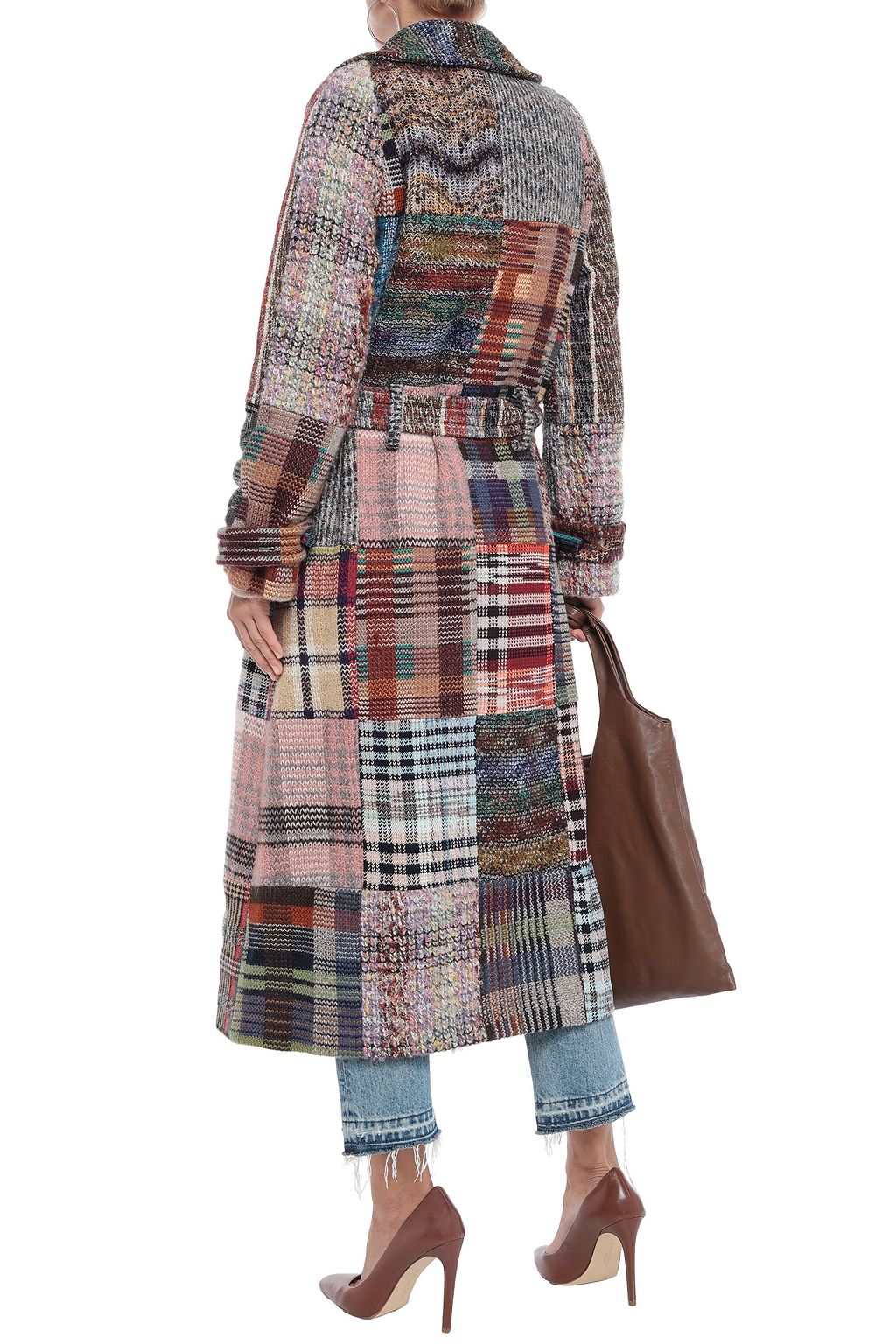 MISSONI Patchwork wool-blend coat