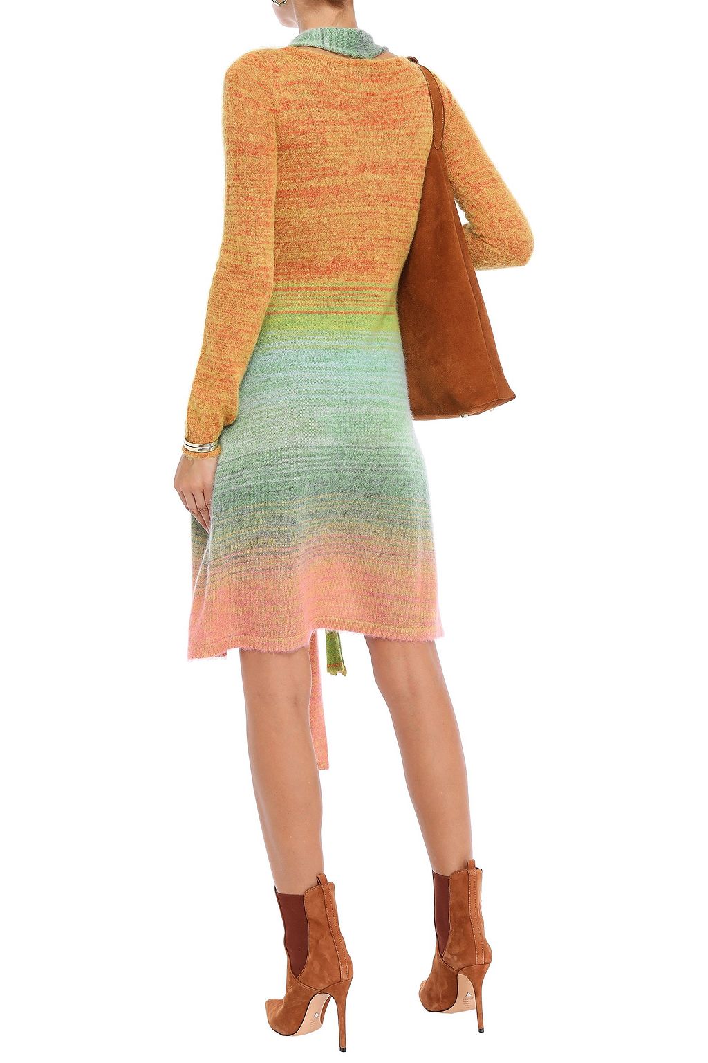 MISSONI Tie-neck dégradé knitted dress