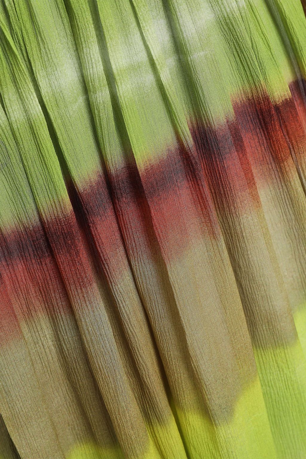 MISSONI Cold-shoulder dégradé silk-georgette maxi dress