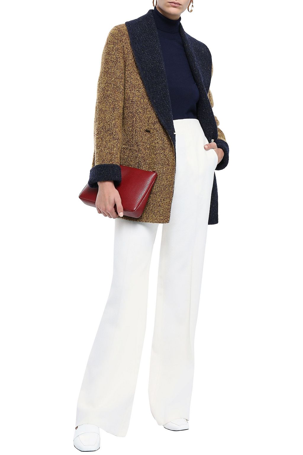 MISSONI Reversible double-breasted wool-blend bouclé-knit jacket