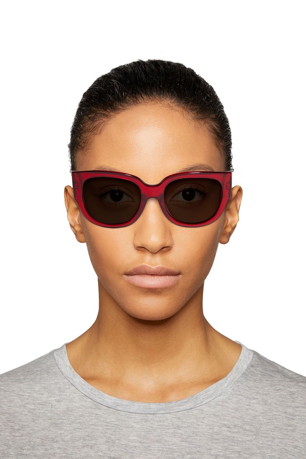 GUCCI D-frame glittered acetate sunglasses