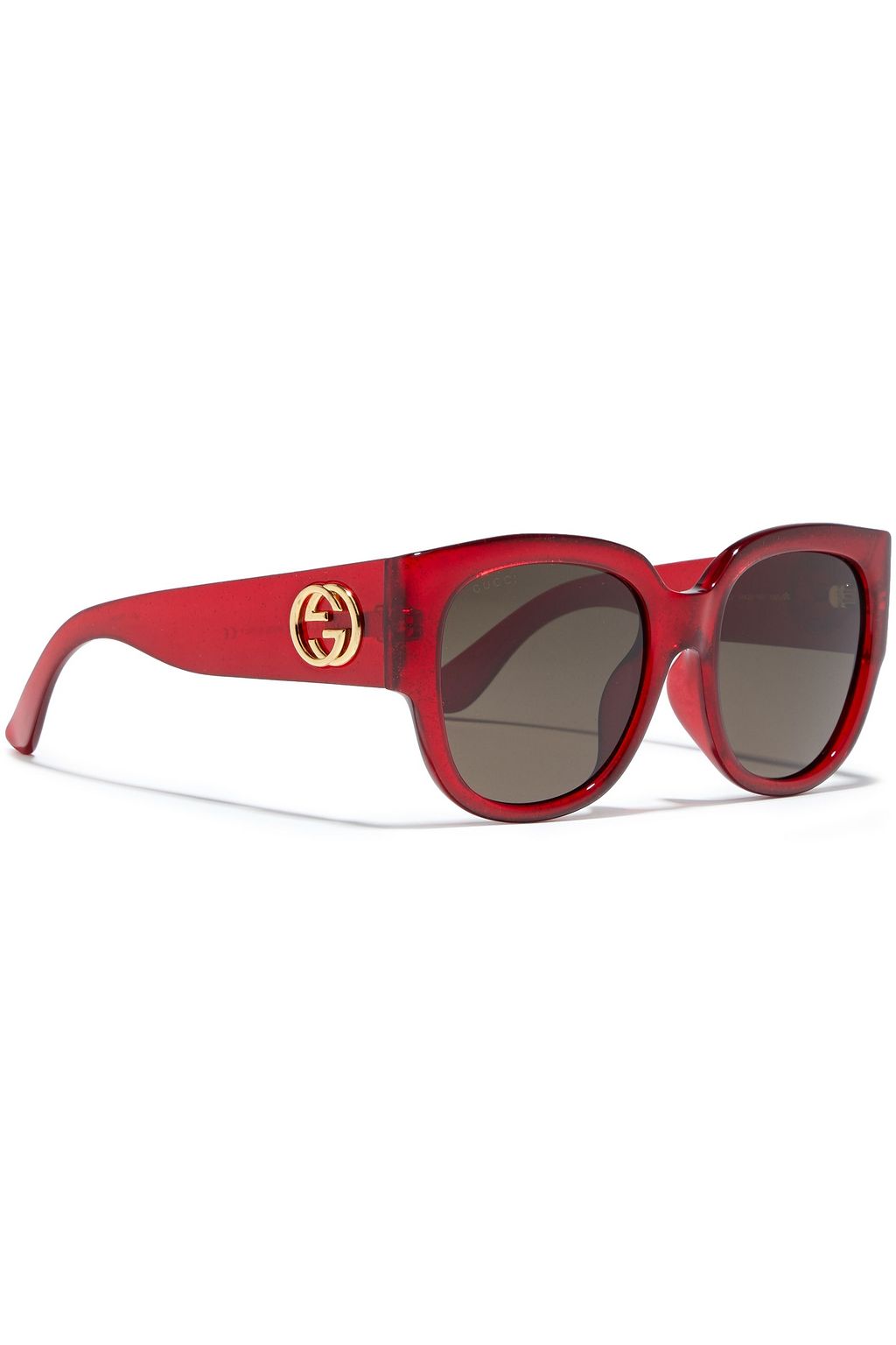 GUCCI D-frame glittered acetate sunglasses