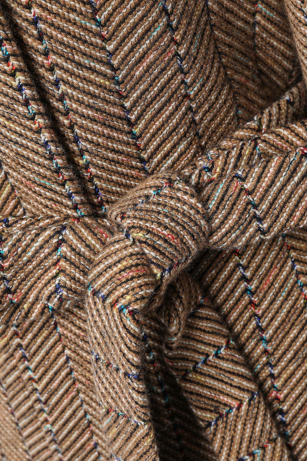 MISSONI Herringbone wool and cotton-blend jacquard coat
