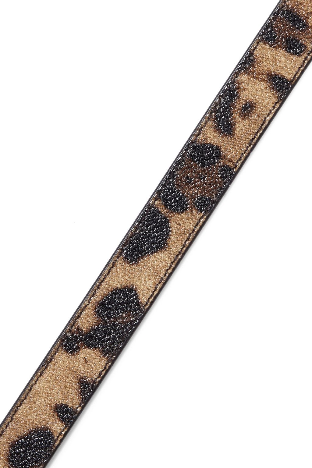 DOLCE&GABBANA Leopard-print faux textured-leather belt