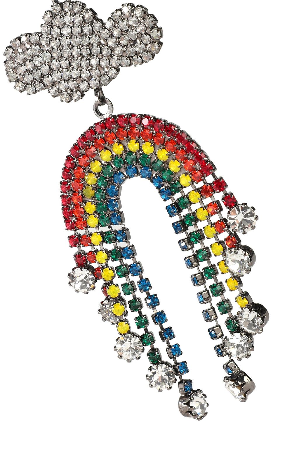 ELIZABETH COLE The Pot of Gold gunmetal-tone crystal earrings