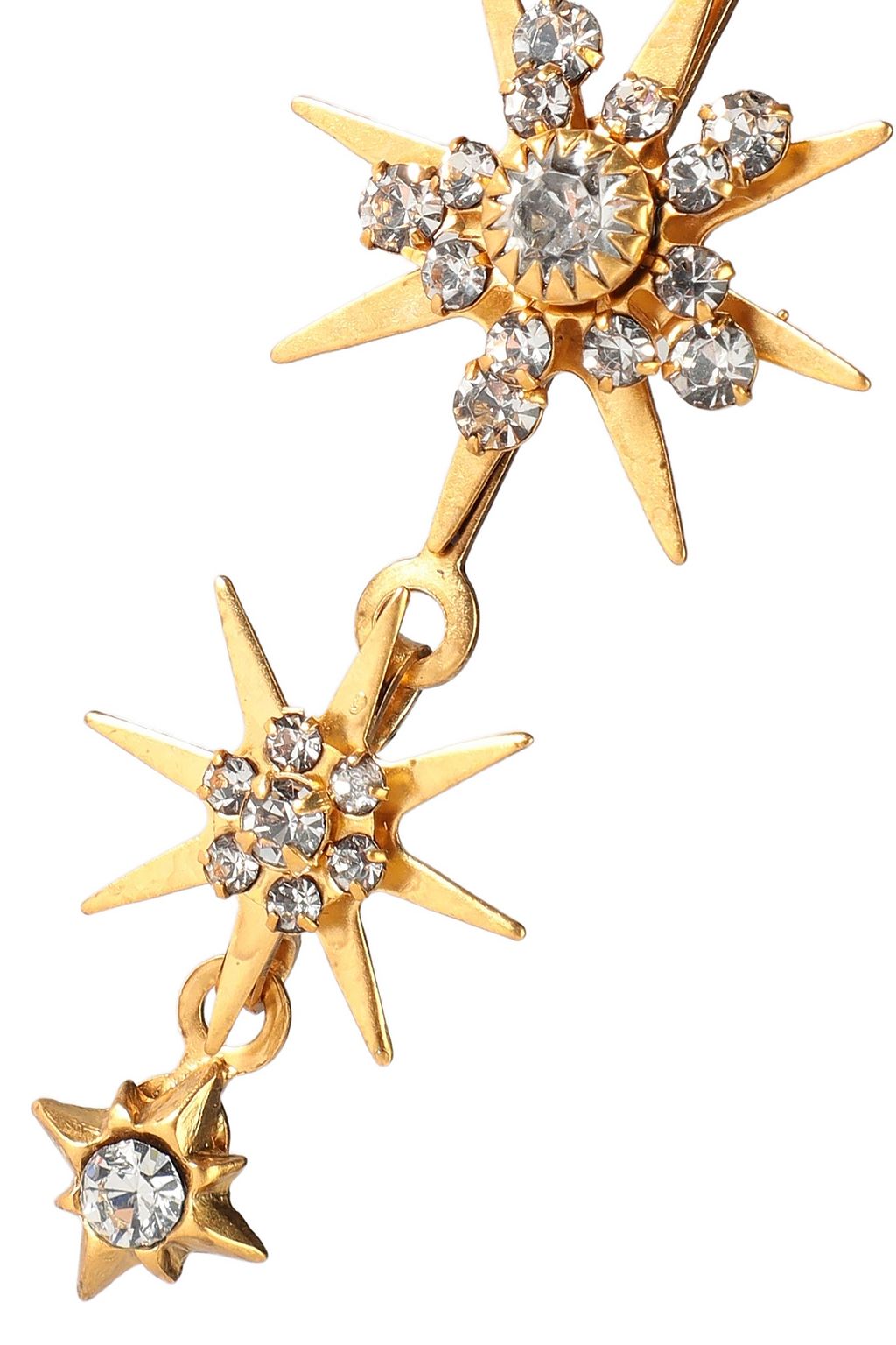 ELIZABETH COLE 24-karat gold-plated Swarovski crystal earrings