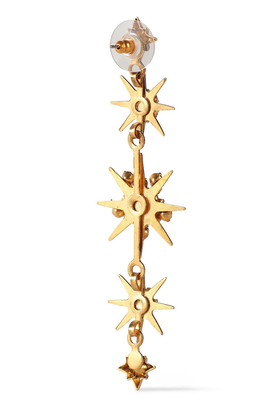 ELIZABETH COLE 24-karat gold-plated Swarovski crystal earrings