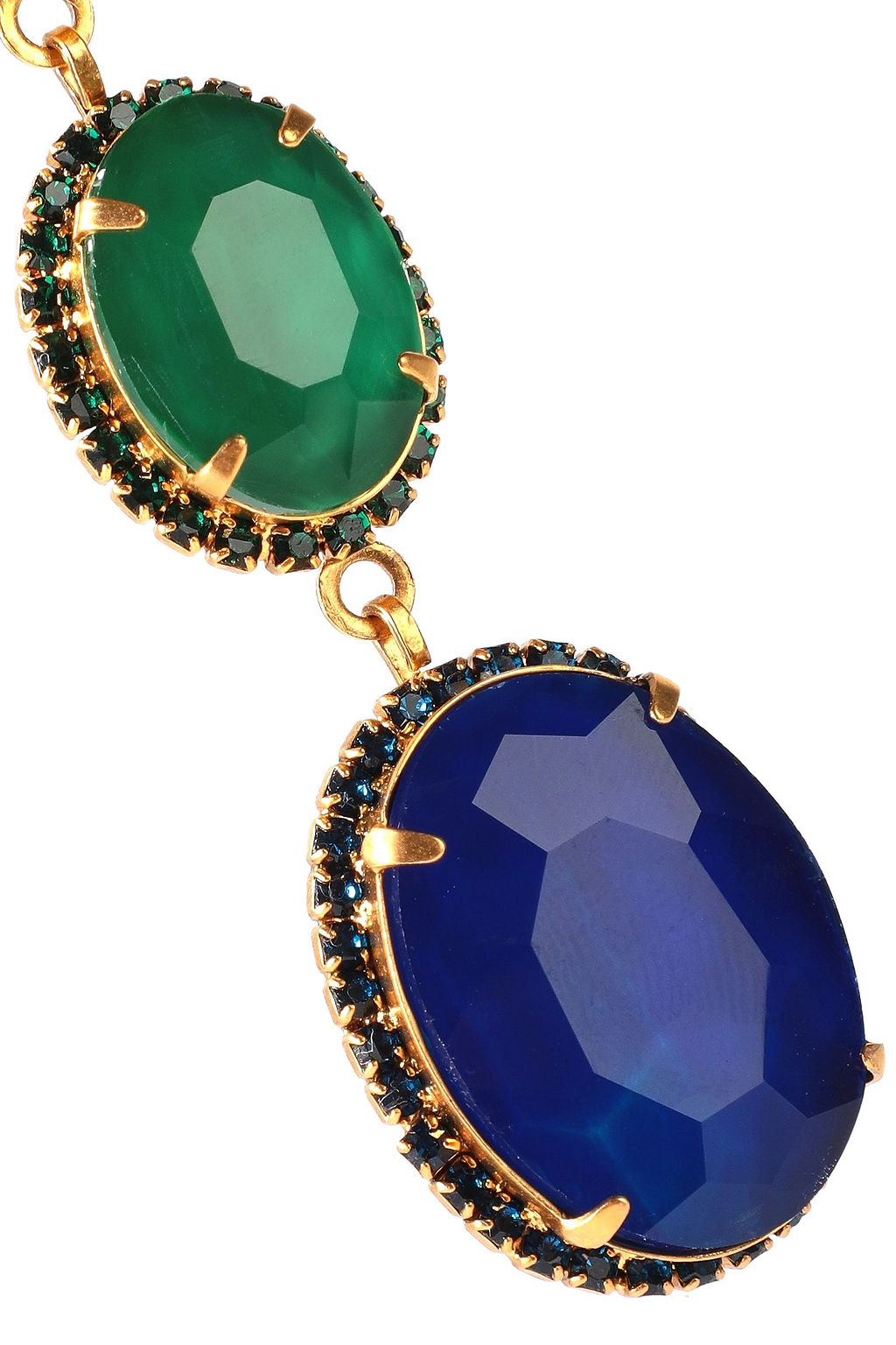 ELIZABETH COLE The Calhoun 24-karat gold-plated, Swarovski crystal and stone earrings