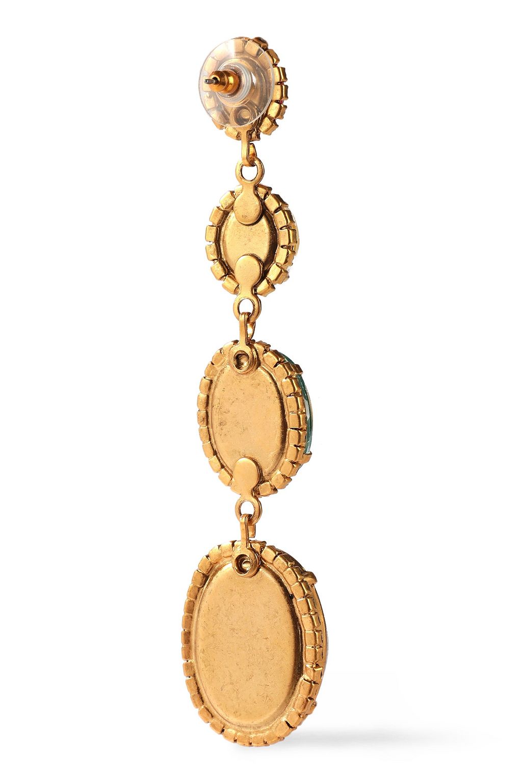 ELIZABETH COLE The Calhoun 24-karat gold-plated, Swarovski crystal and stone earrings