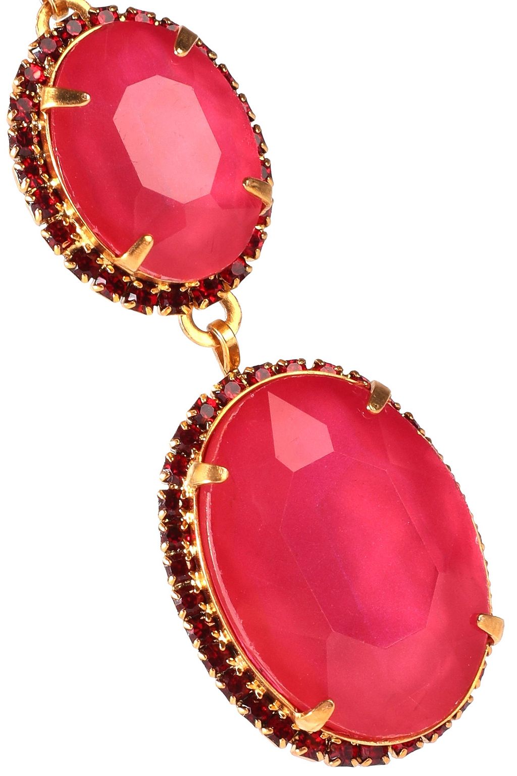 ELIZABETH COLE 24-karat gold-plated, Swarovski crystal and stone earrings