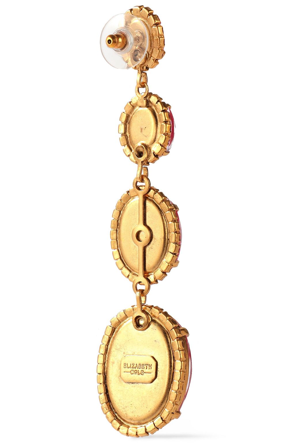 ELIZABETH COLE 24-karat gold-plated, Swarovski crystal and stone earrings