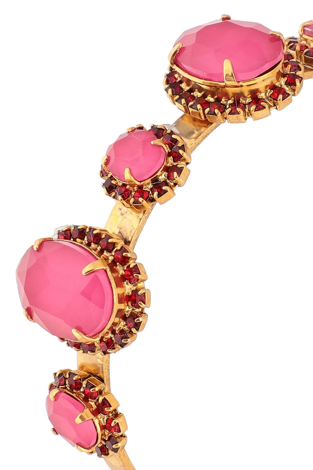 ELIZABETH COLE The Mena 24-karat gold-plated, crystal and stone earrings