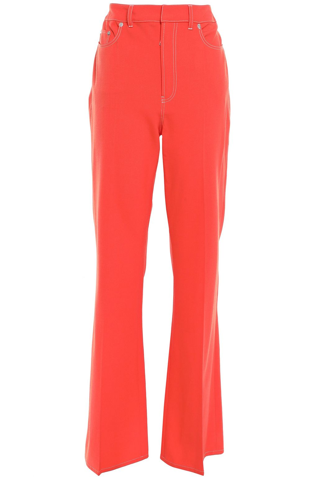 orange flared pants