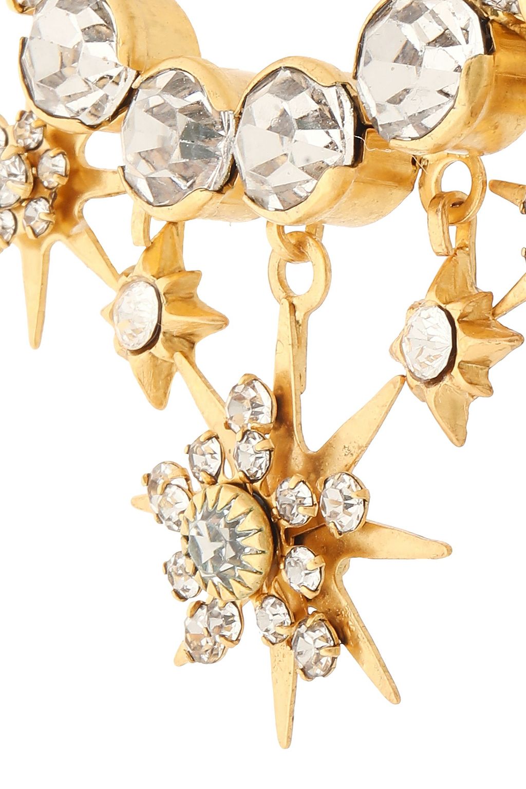 ELIZABETH COLE Bracken 24-karat gold-plated crystal earrings
