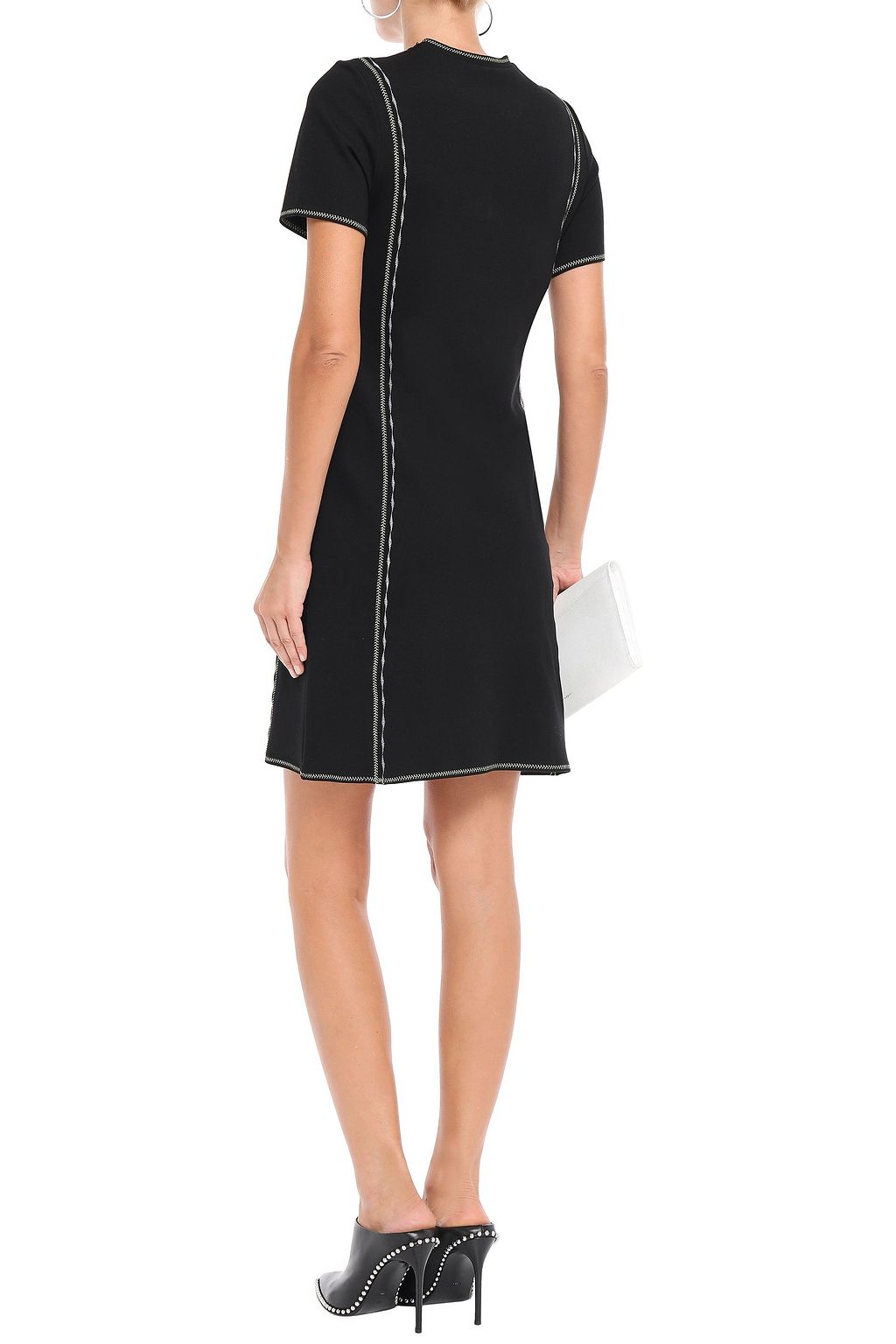 MCQ ALEXANDER MCQUEEN Embroidered jersey mini dress