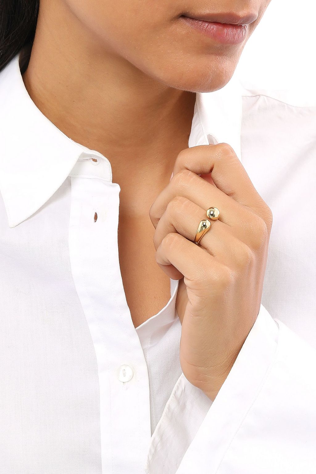 IRIS & INK Theodora 18-karat gold-plated sterling silver ring