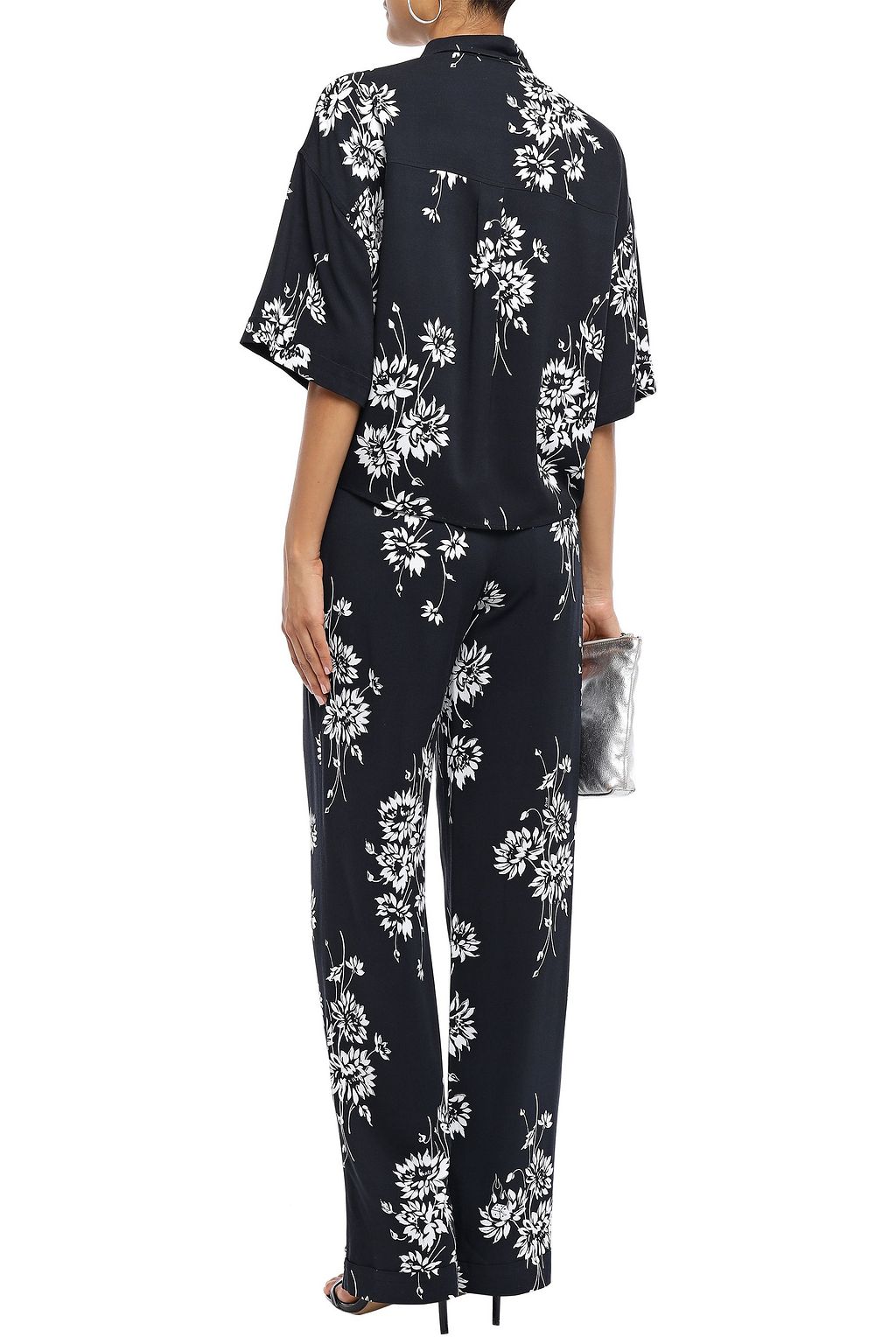 MCQ ALEXANDER MCQUEEN Floral-print twill wide-leg pants