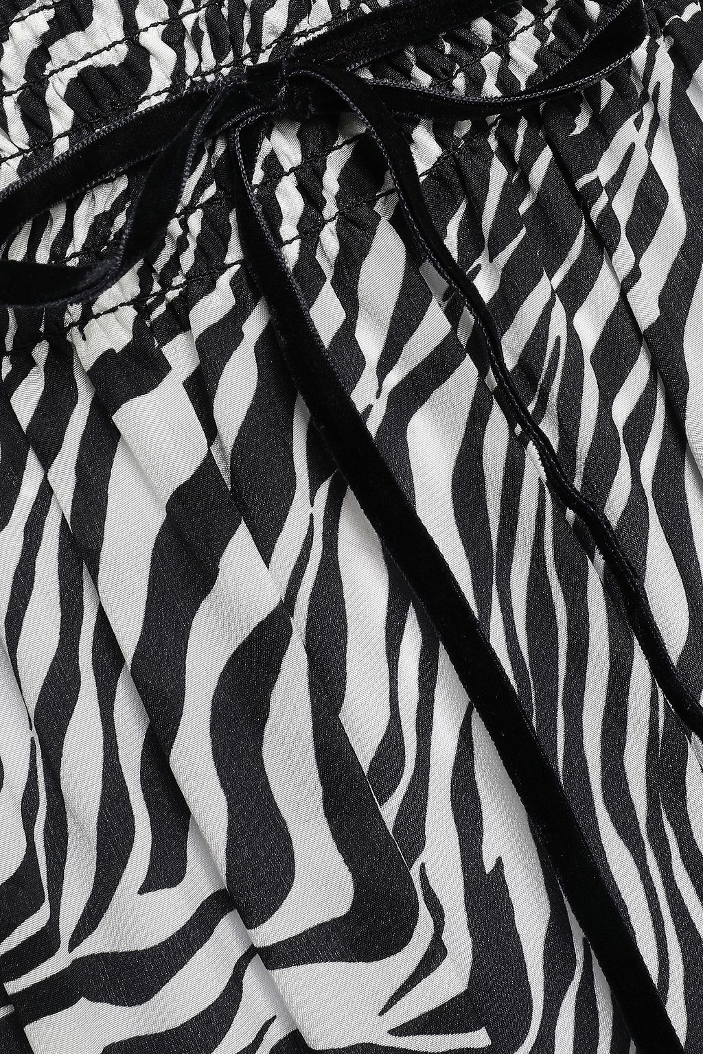 MCQ ALEXANDER MCQUEEN Tiered zebra-print silk crepe de chine midi skirt