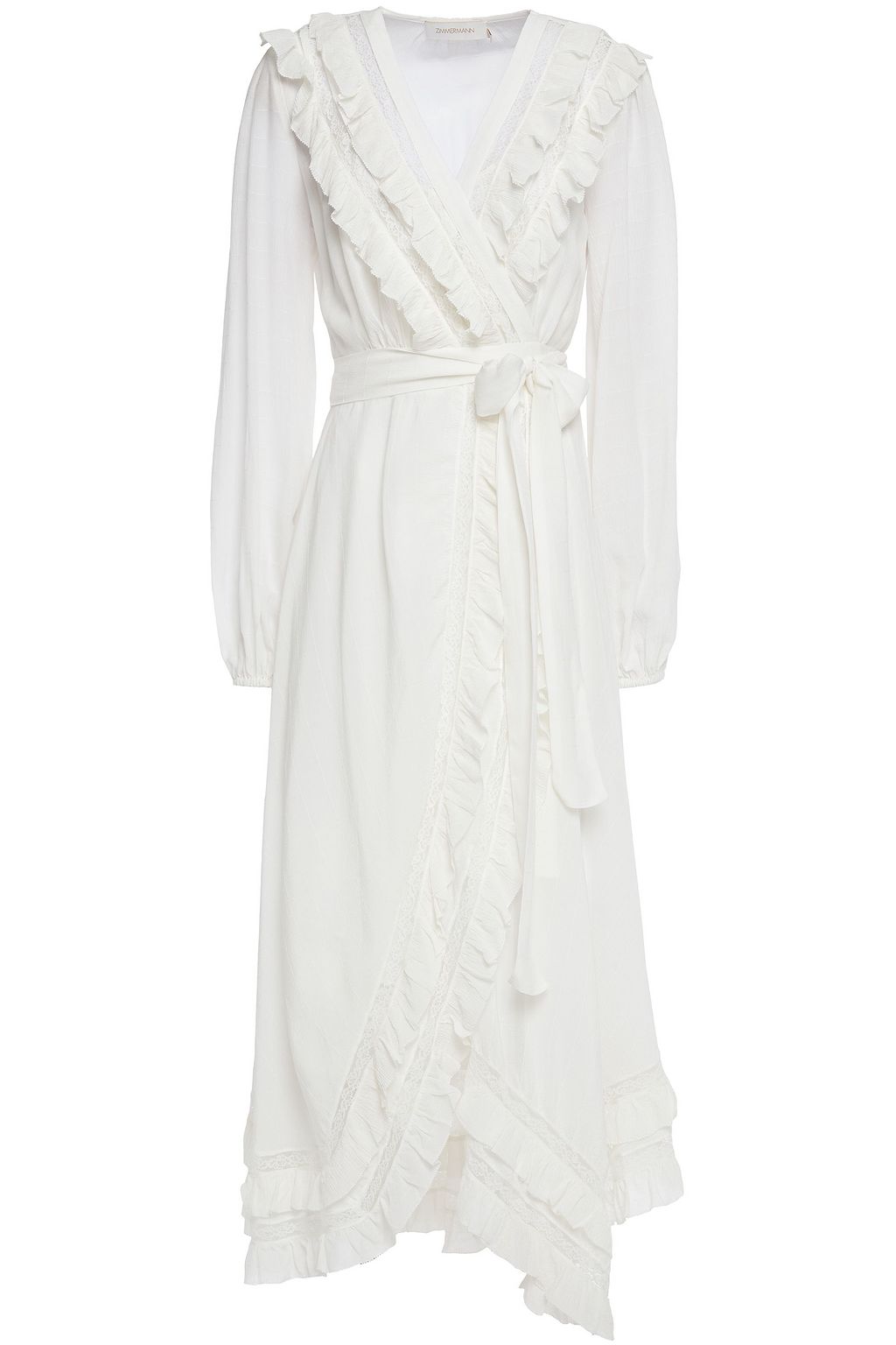 ivory silk wrap dress