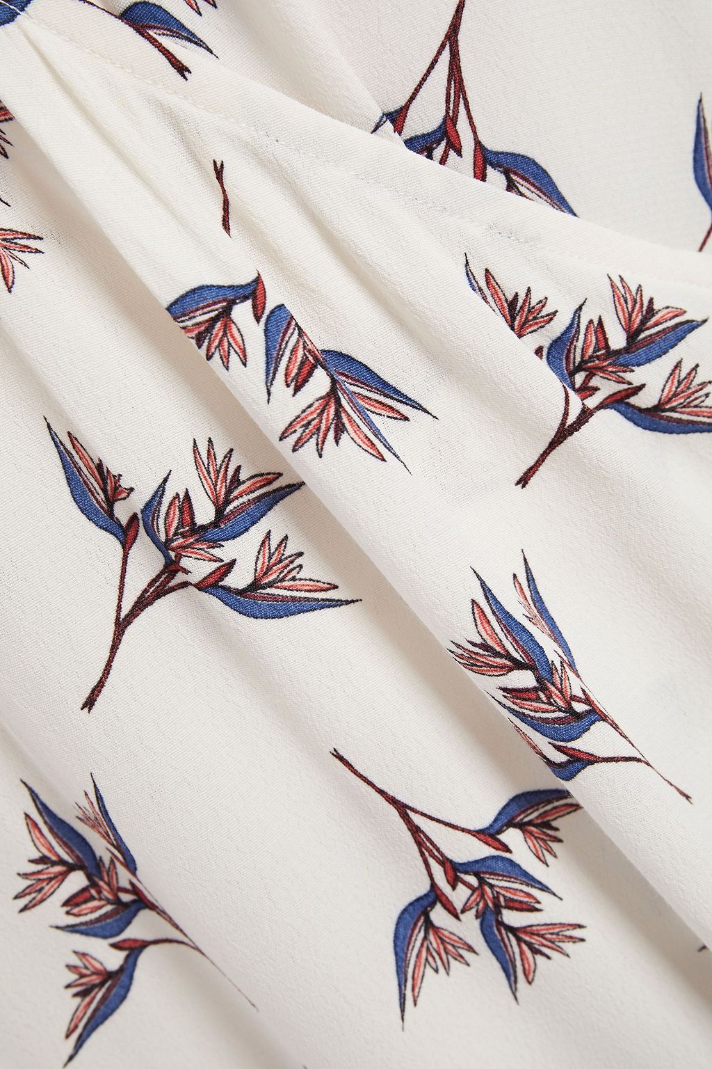 BA&SH Wrap-effect floral-print crepe blouse