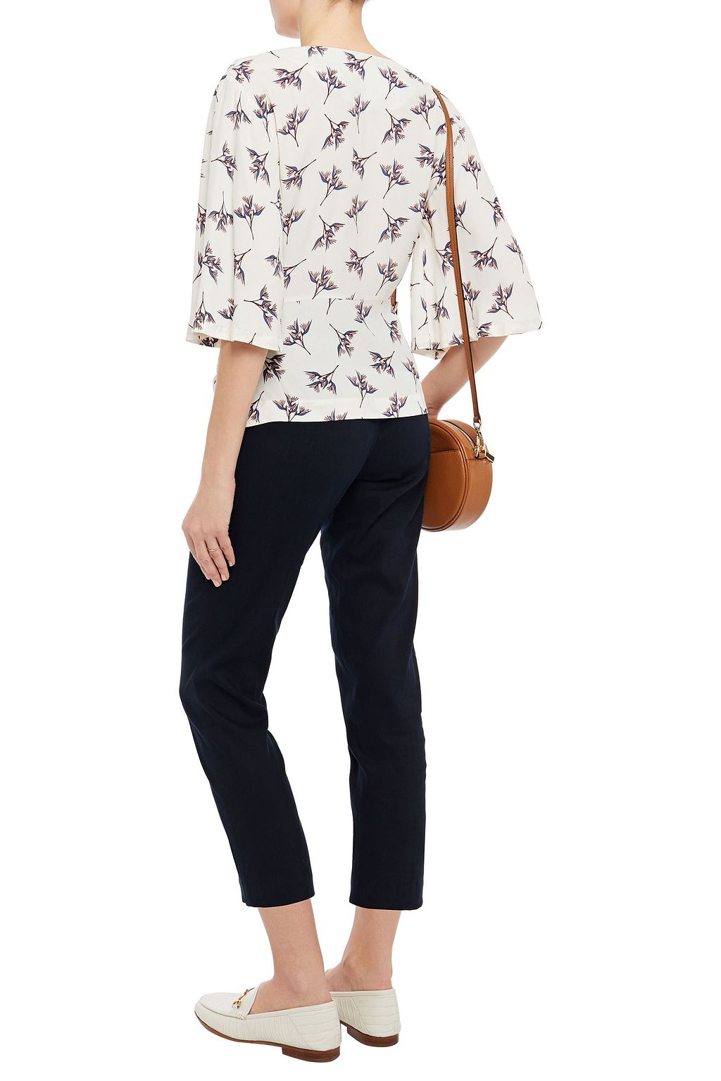 BA&SH Wrap-effect floral-print crepe blouse