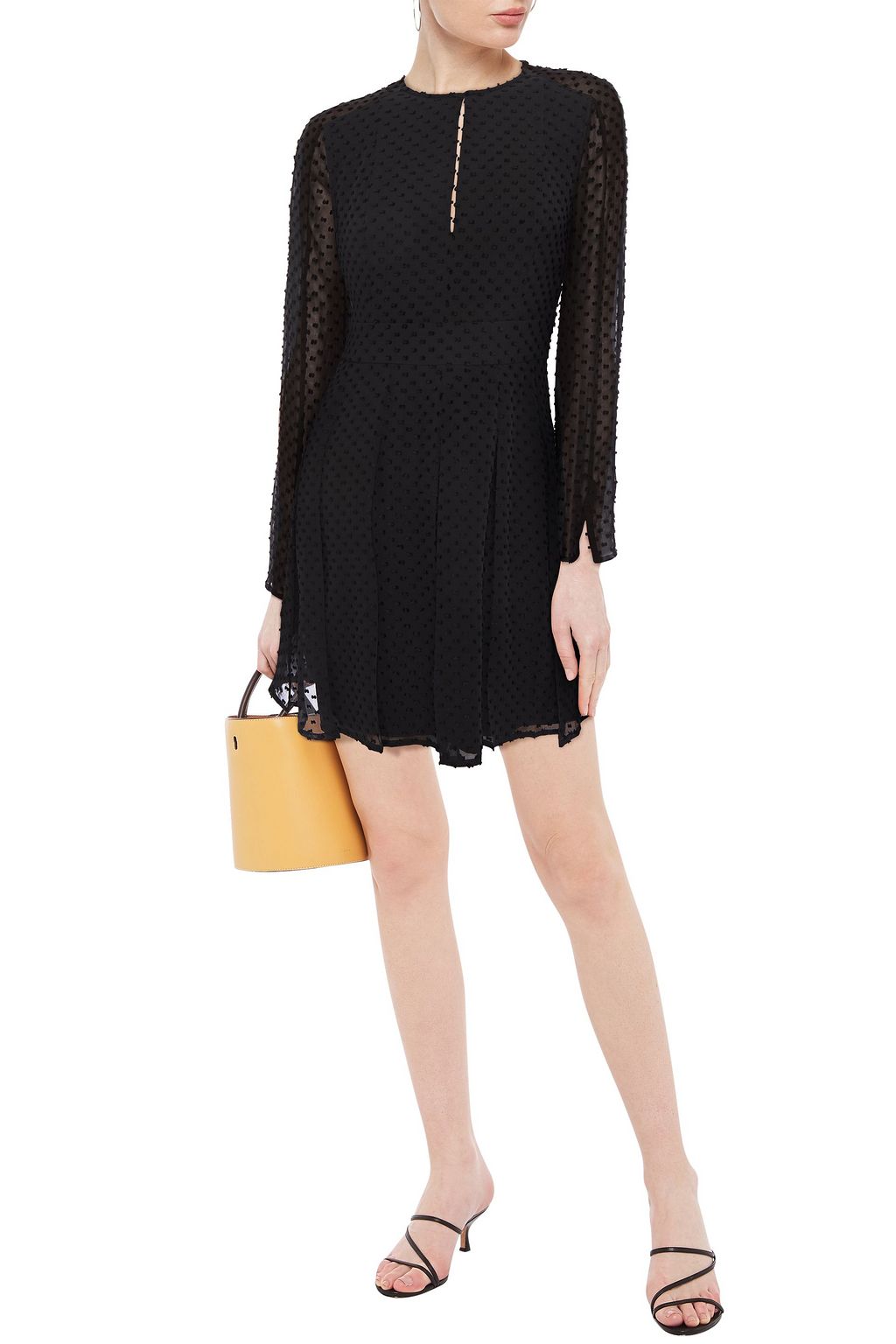 EQUIPMENT Pleated fil coupé silk-blend mini dress