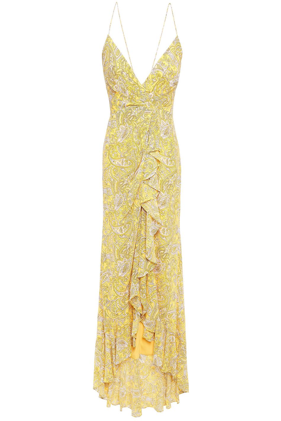 jay godfrey elsie ruffle front gown