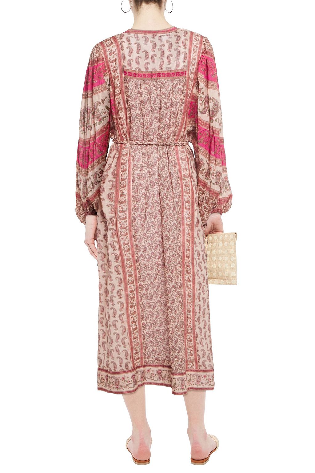 ZIMMERMANN Belted printed cotton maxi dress