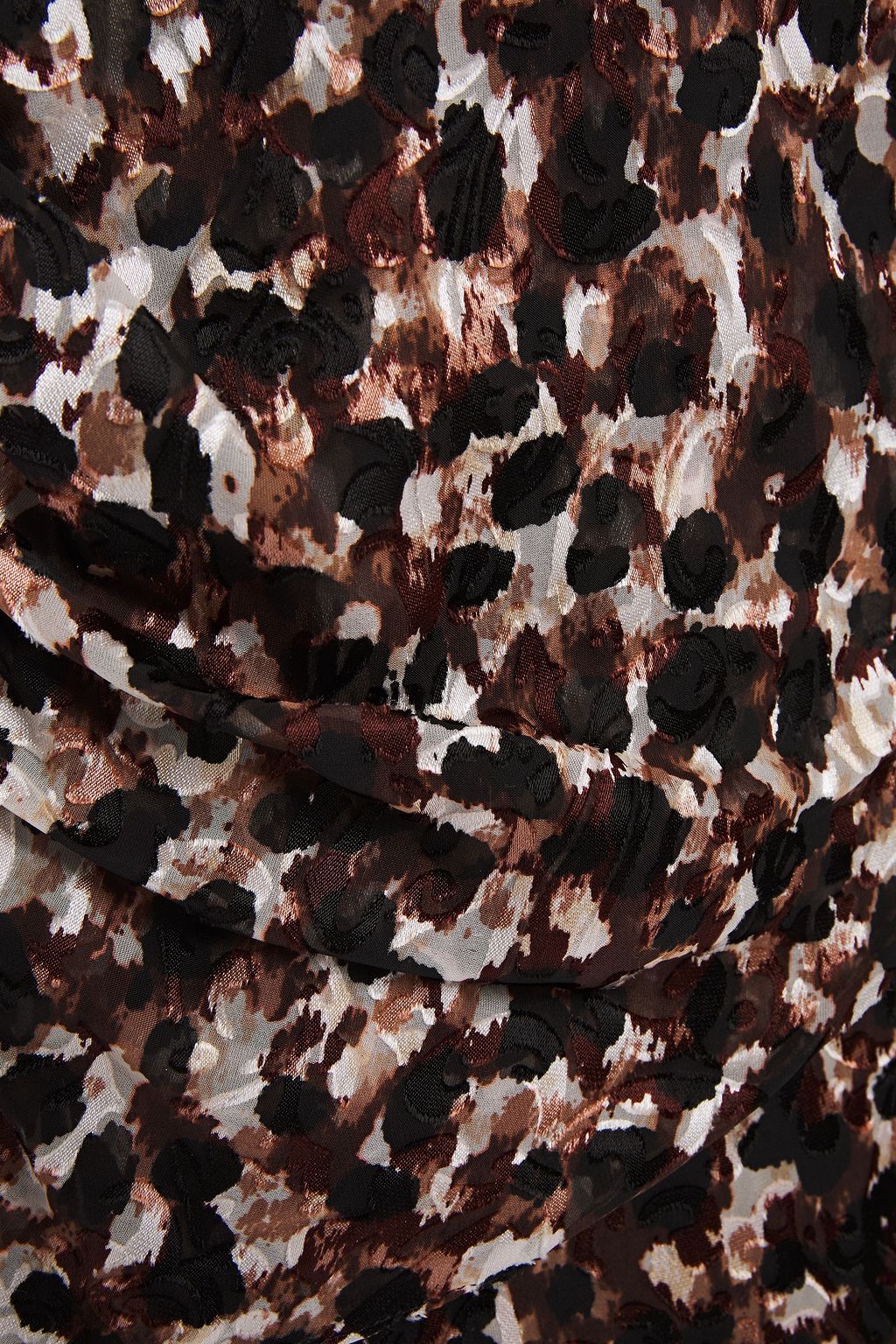 RACHEL ZOE Ruffled leopard-print devoré-chiffon mini dress