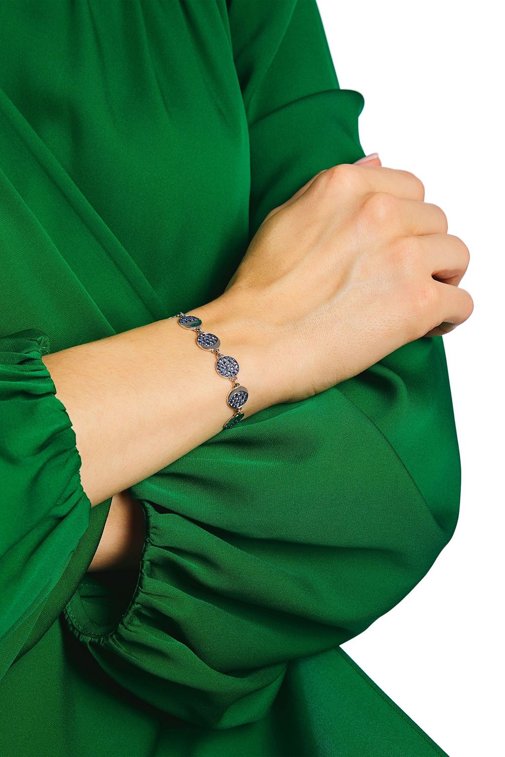 PAMELA LOVE Armband aus 18 KT. Weißgold mit Saphir