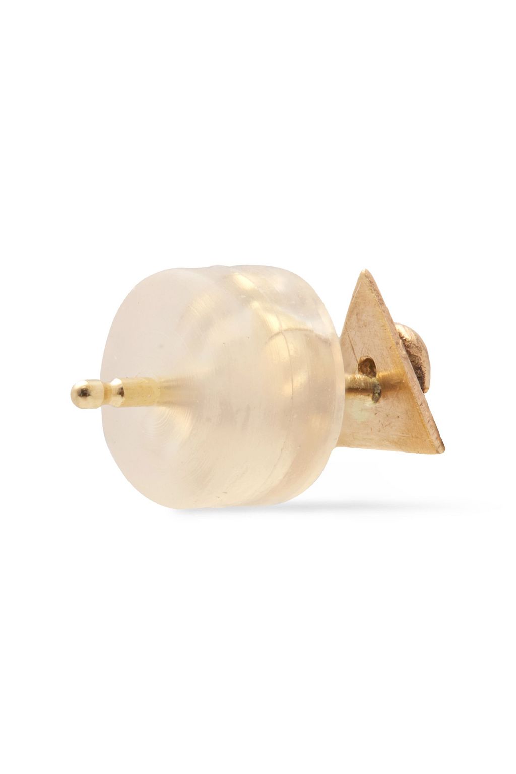 MELISSA JOY MANNING Burnished 14-karat gold diamond earrings