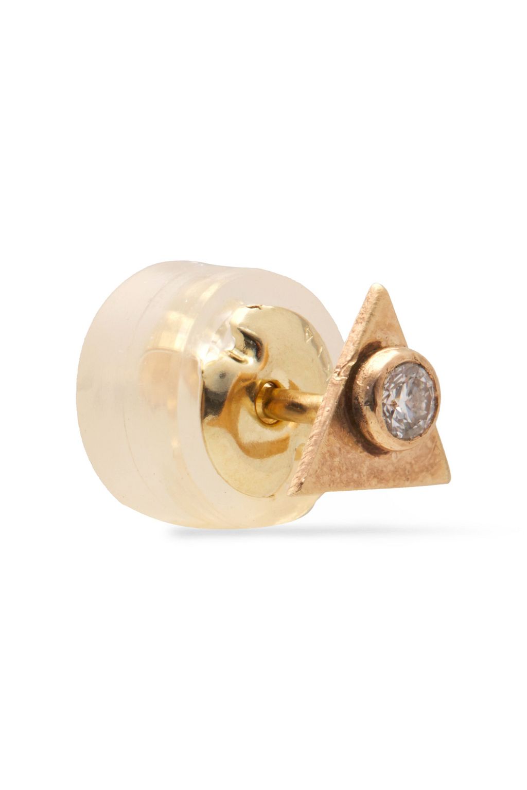 MELISSA JOY MANNING Burnished 14-karat gold diamond earrings