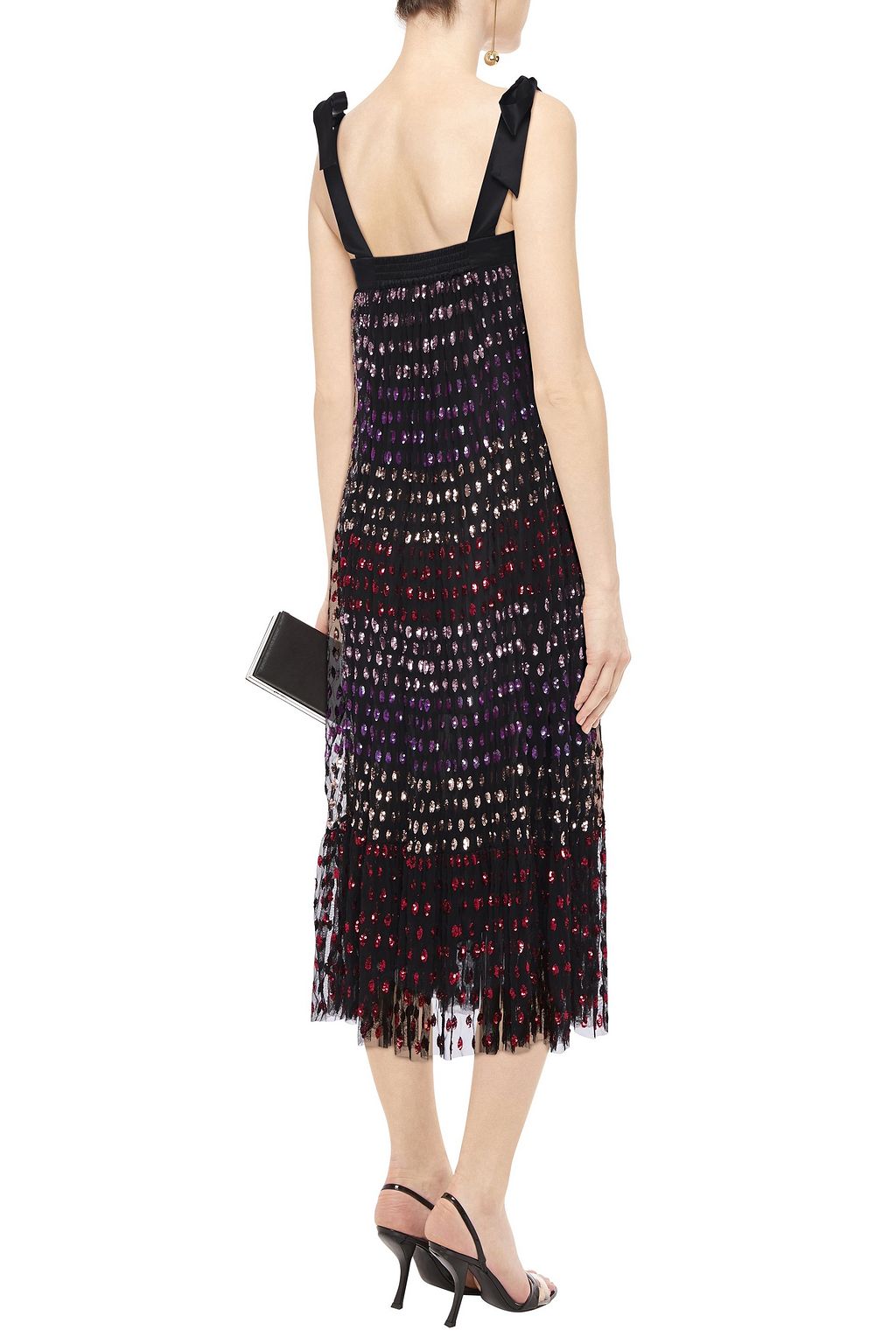 TEMPERLEY LONDON Wendy satin-trimmed sequined tulle midi dress