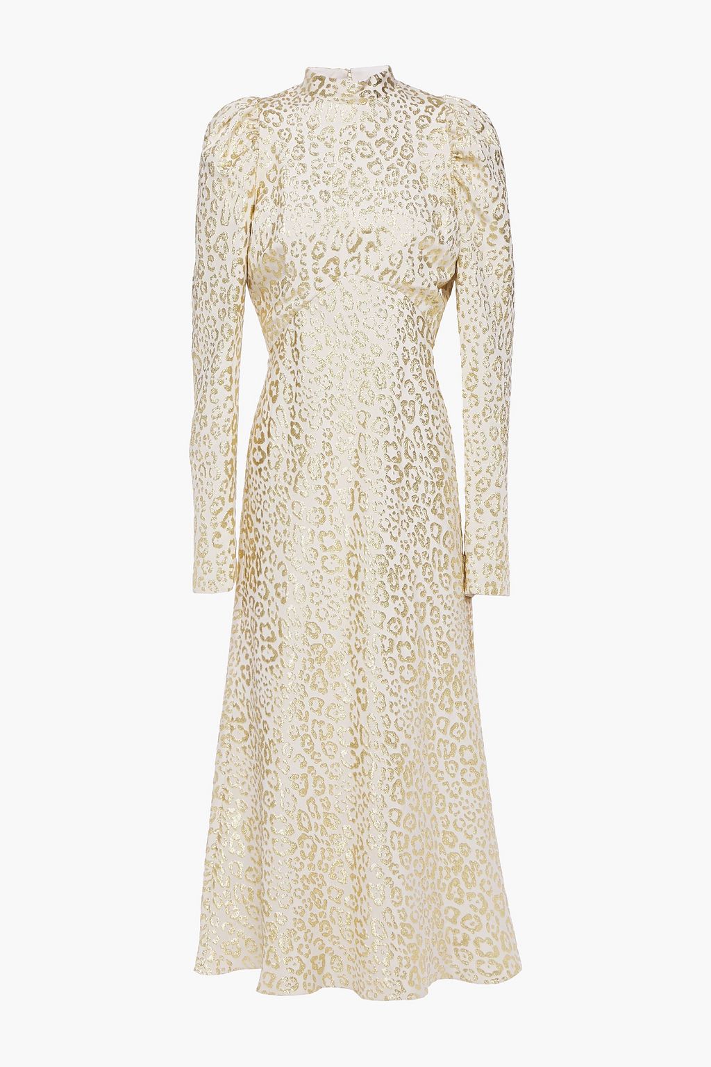 cream silk midi dress