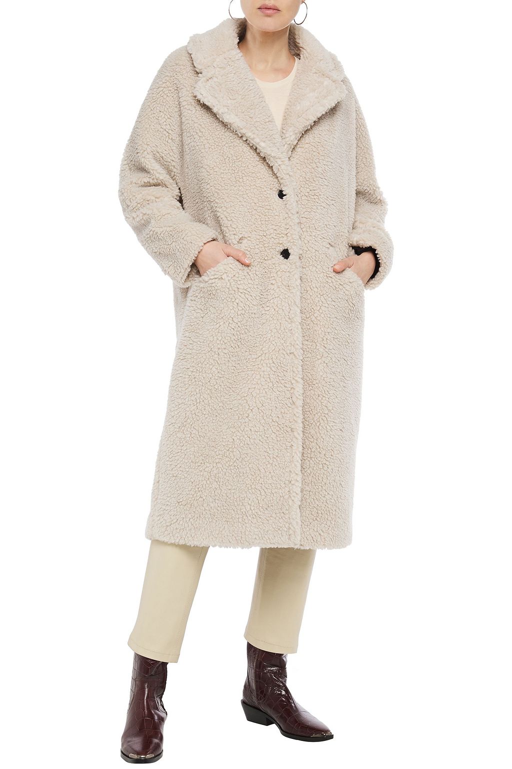 BA&SH Faux shearling coat