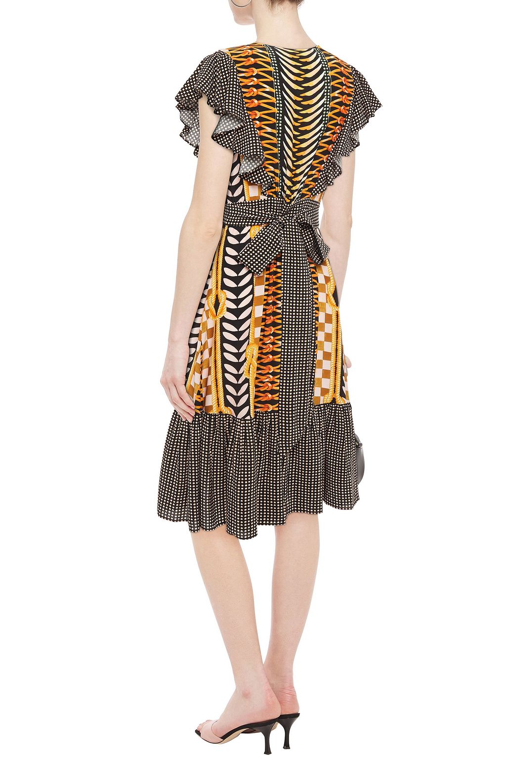 TEMPERLEY LONDON Sweetpea ruffled printed crepe dress