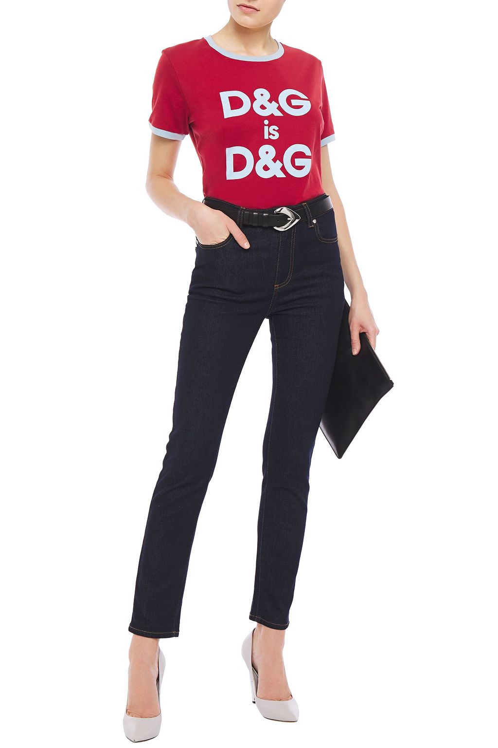 DOLCE&GABBANA Printed cotton-jersey T-shirt